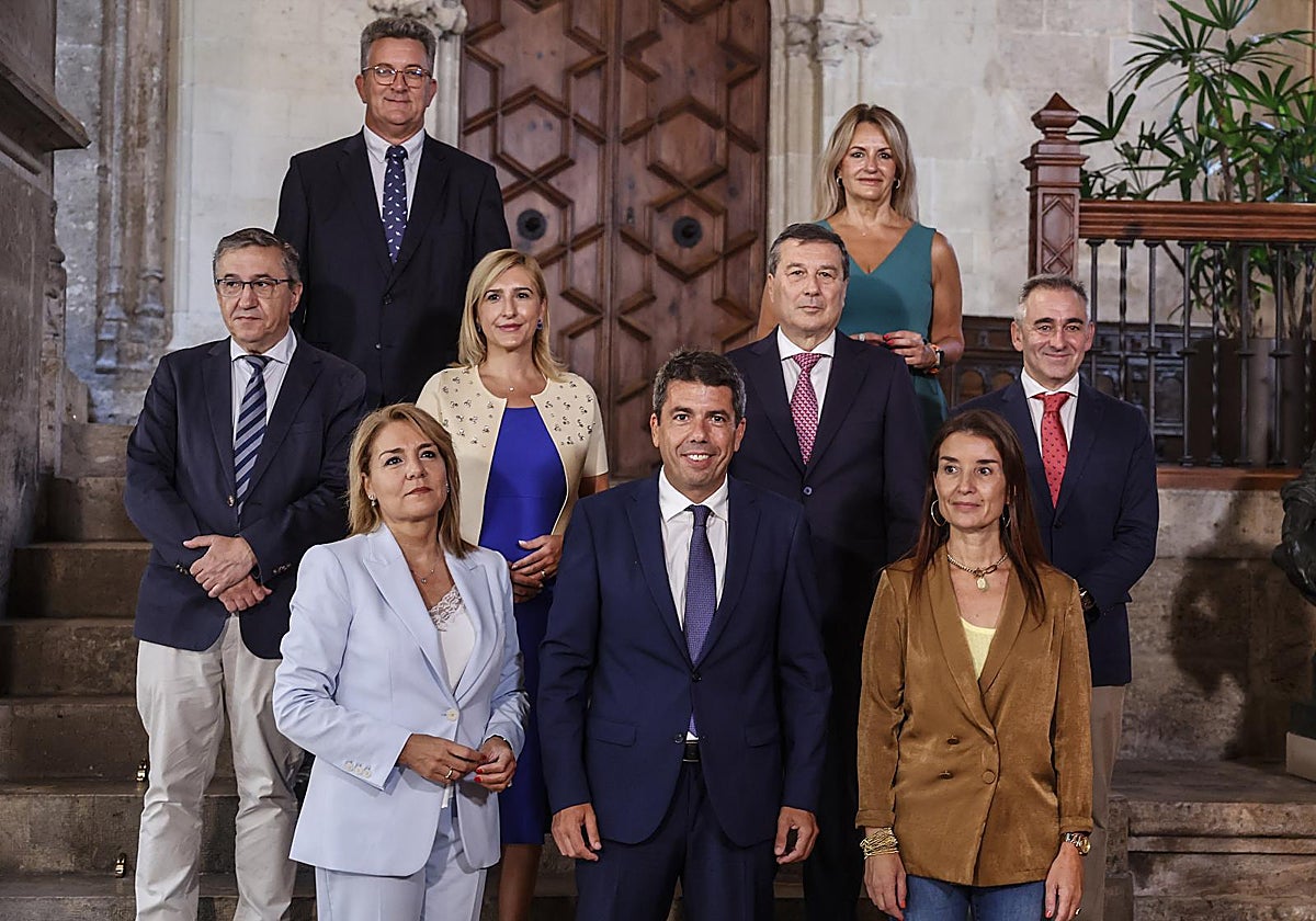 Imagen del nuevo Consell de Carlos Mazón tras la salida de Vox