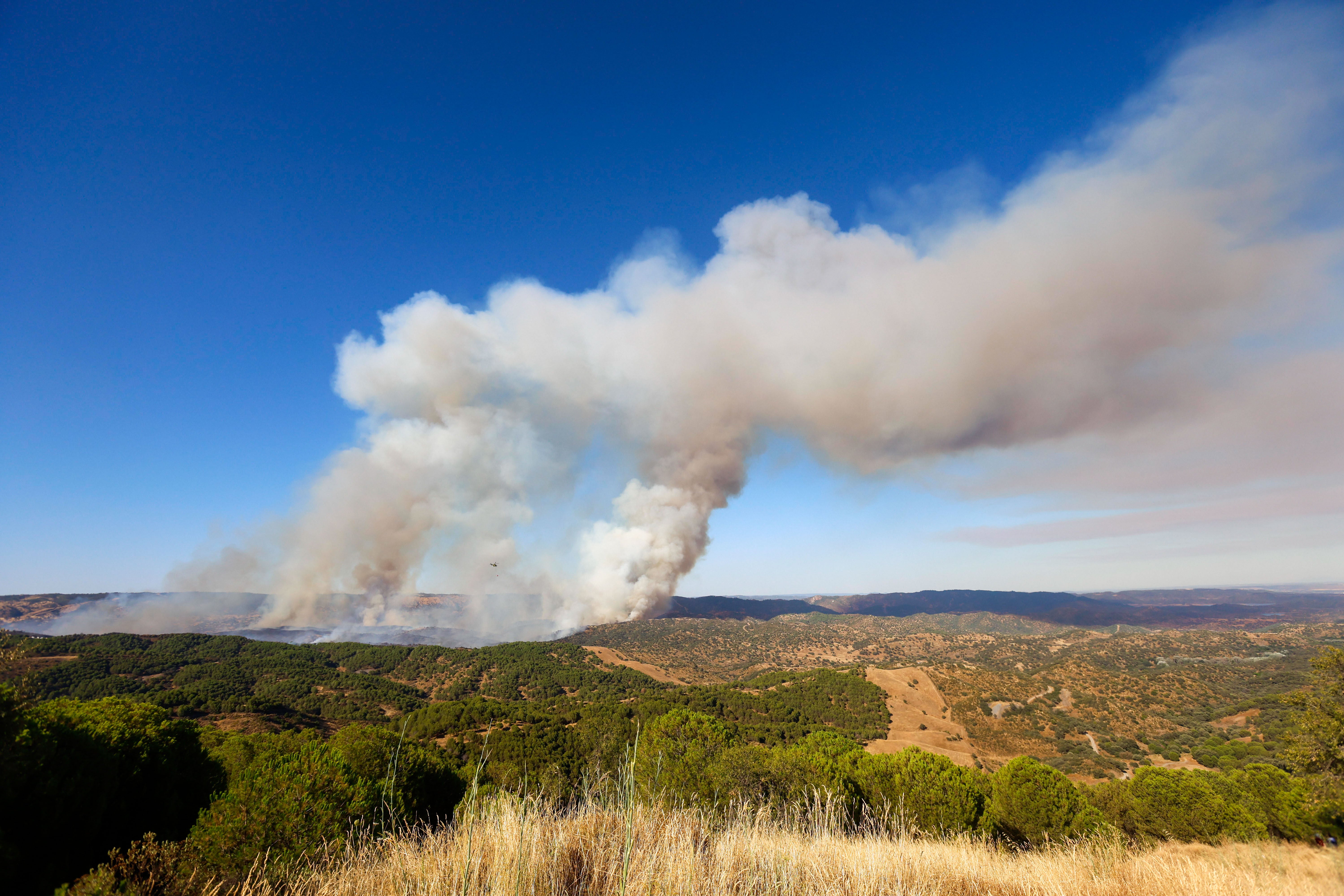 La lucha del operativo del Infoca con el complejo incendio de Obejo, en imágenes