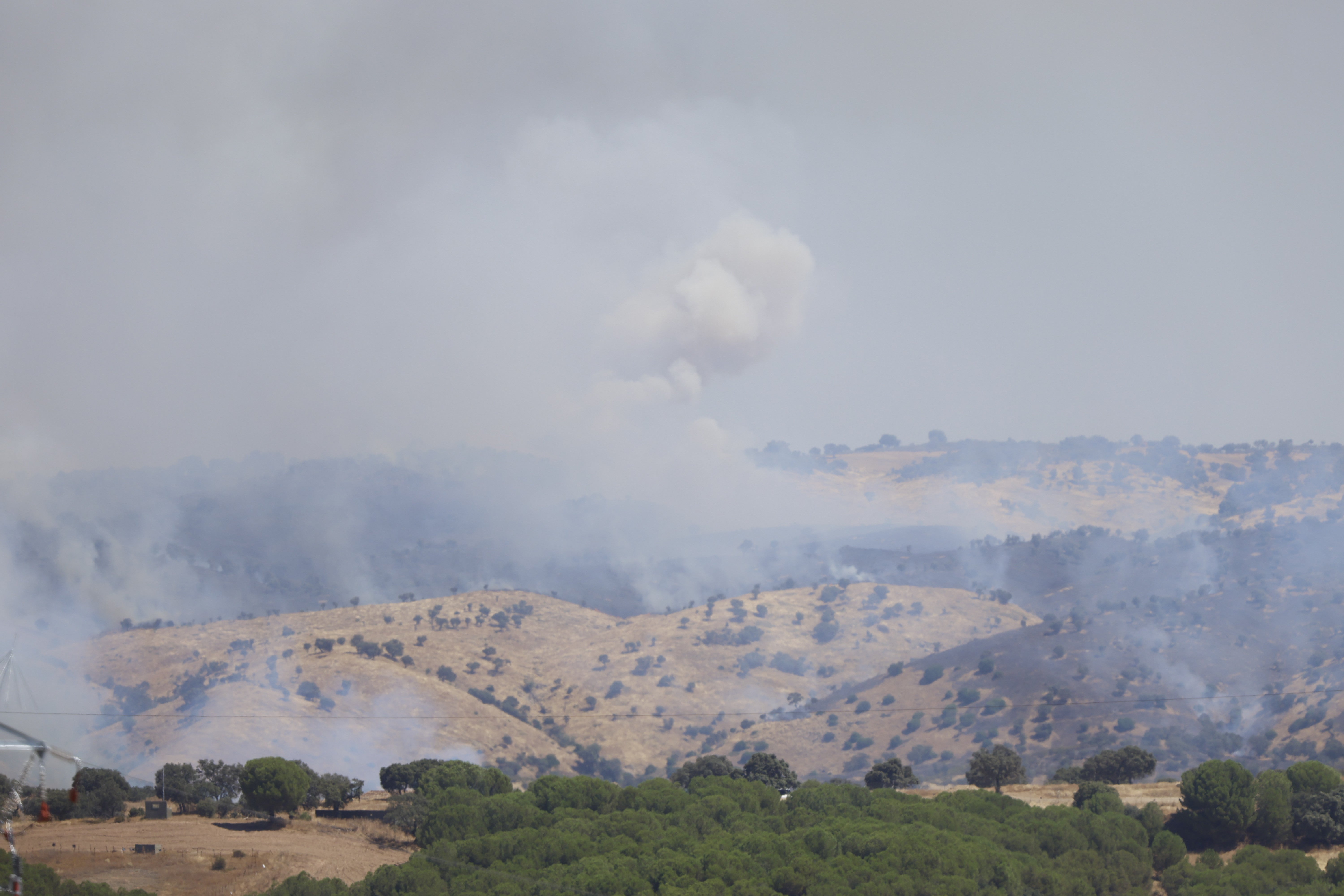 La lucha del operativo del Infoca con el complejo incendio de Obejo, en imágenes