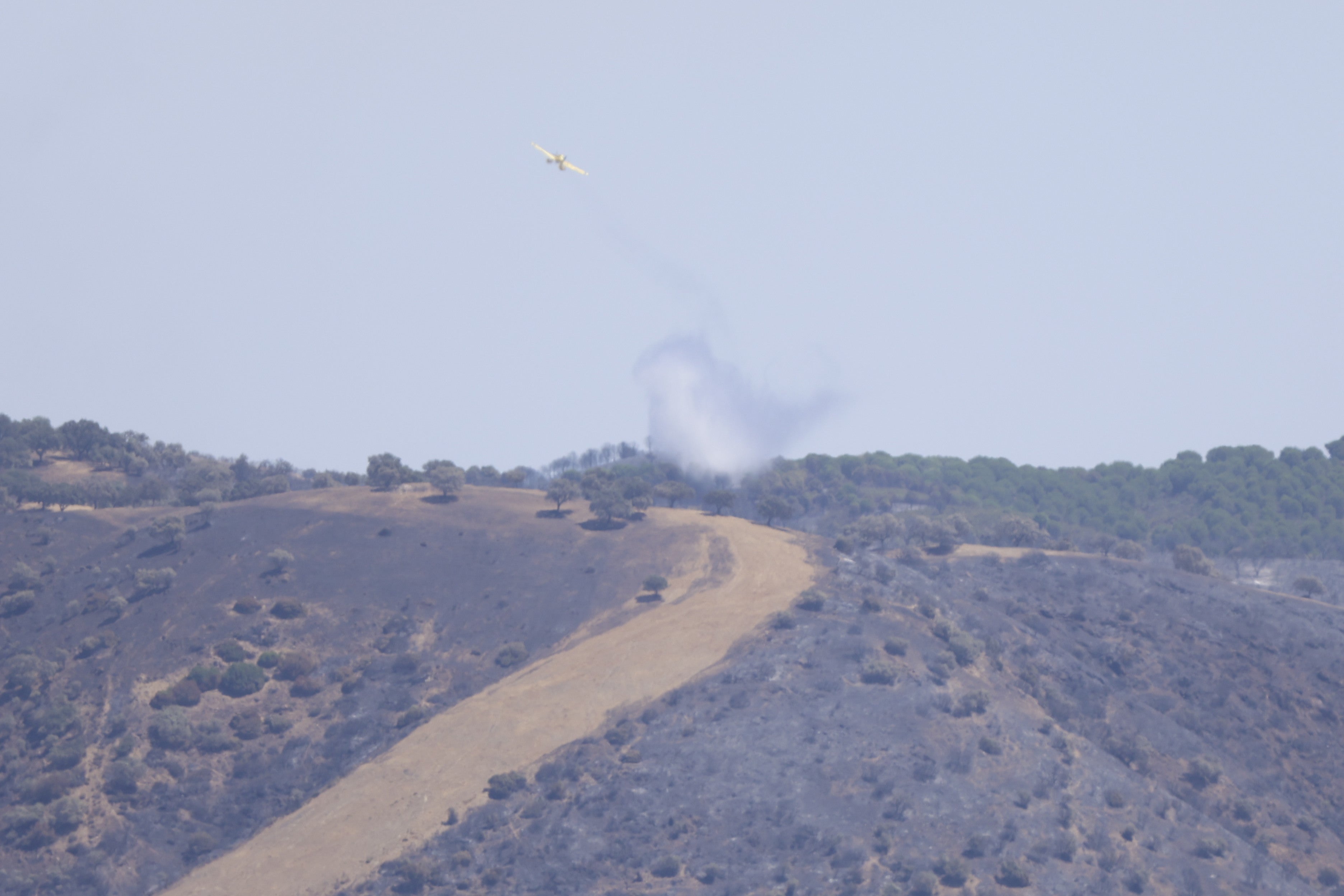 La lucha del operativo del Infoca con el complejo incendio de Obejo, en imágenes