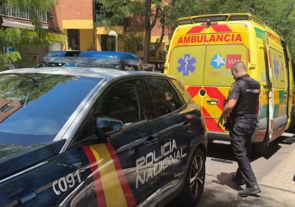 Policía Nacional y Summa 112 movilizados al lugar del suceso (Carabanchel)