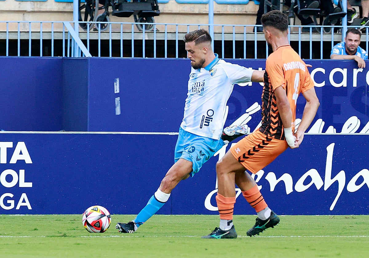 Genaro en la pasada pretemporada con el conjunto malagueño