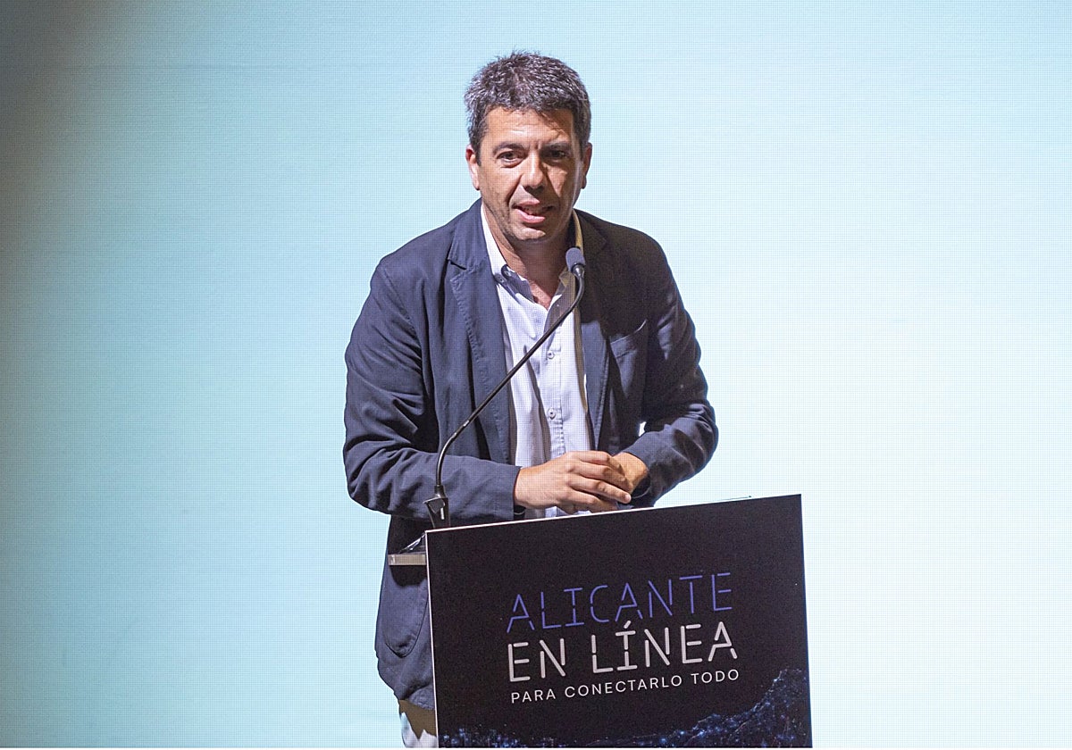 Imagen de Carlos Mazón tomada este viernes en Alicante