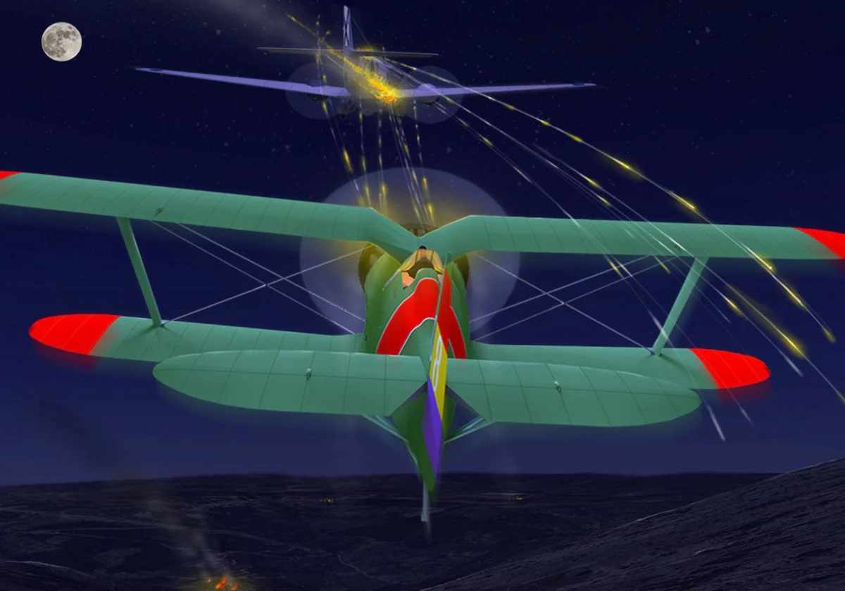 El primer derribo nocturno de un avión de guerra, en la Sierra de Madrid