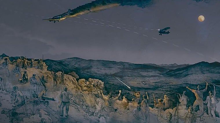 Ilustración encargada a Marsal por los arqueólogos Jorge Morín de Pablos y Luis Antonio Ruiz Casero, de Audema, que han trabajado intensamente en esta zona