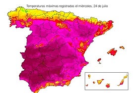 Un pueblo de Andalucía registró este miércoles la temperatura más alta de España en este año