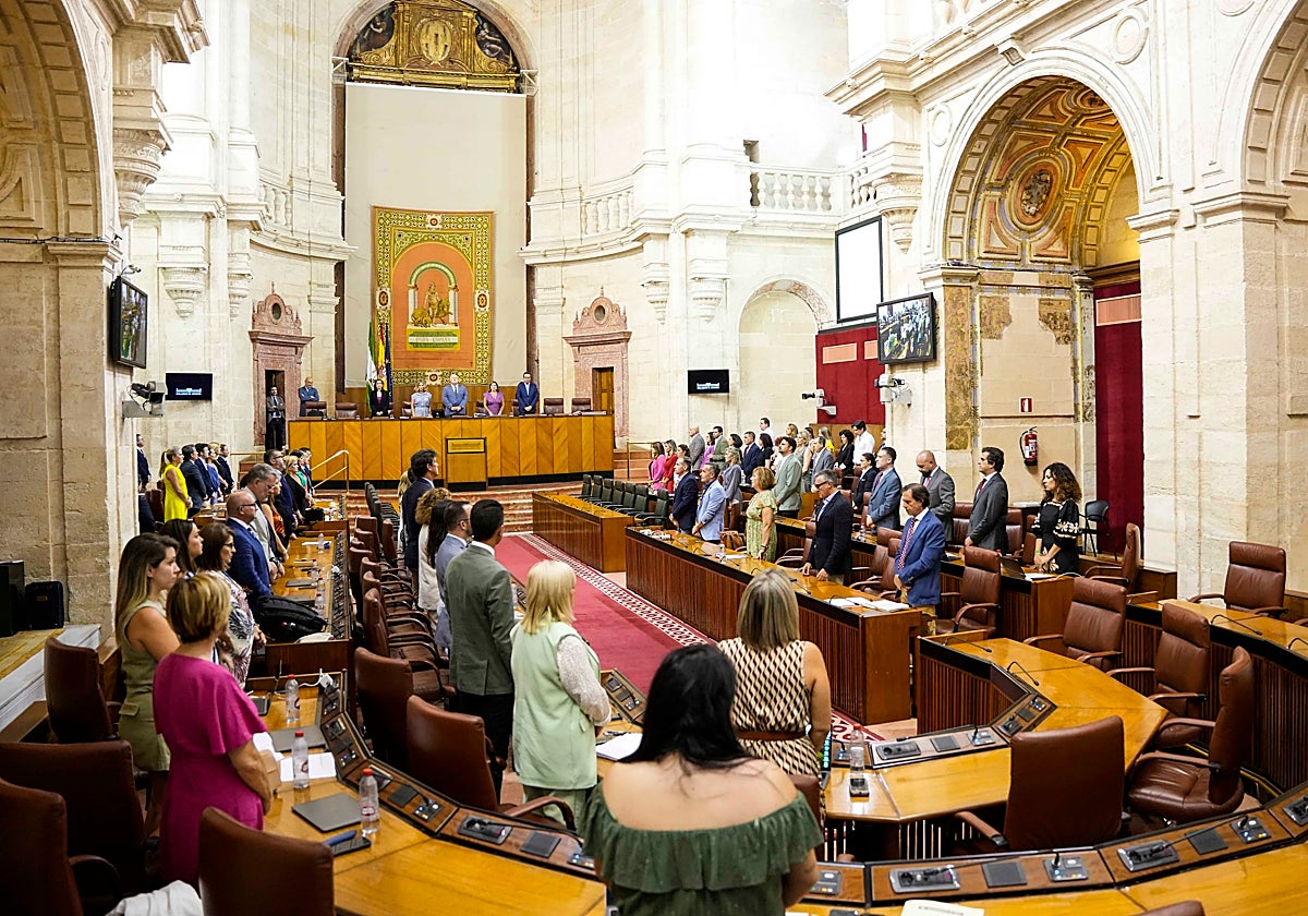 Diputados en el Parlamento andaluz durante un reciente Pleno