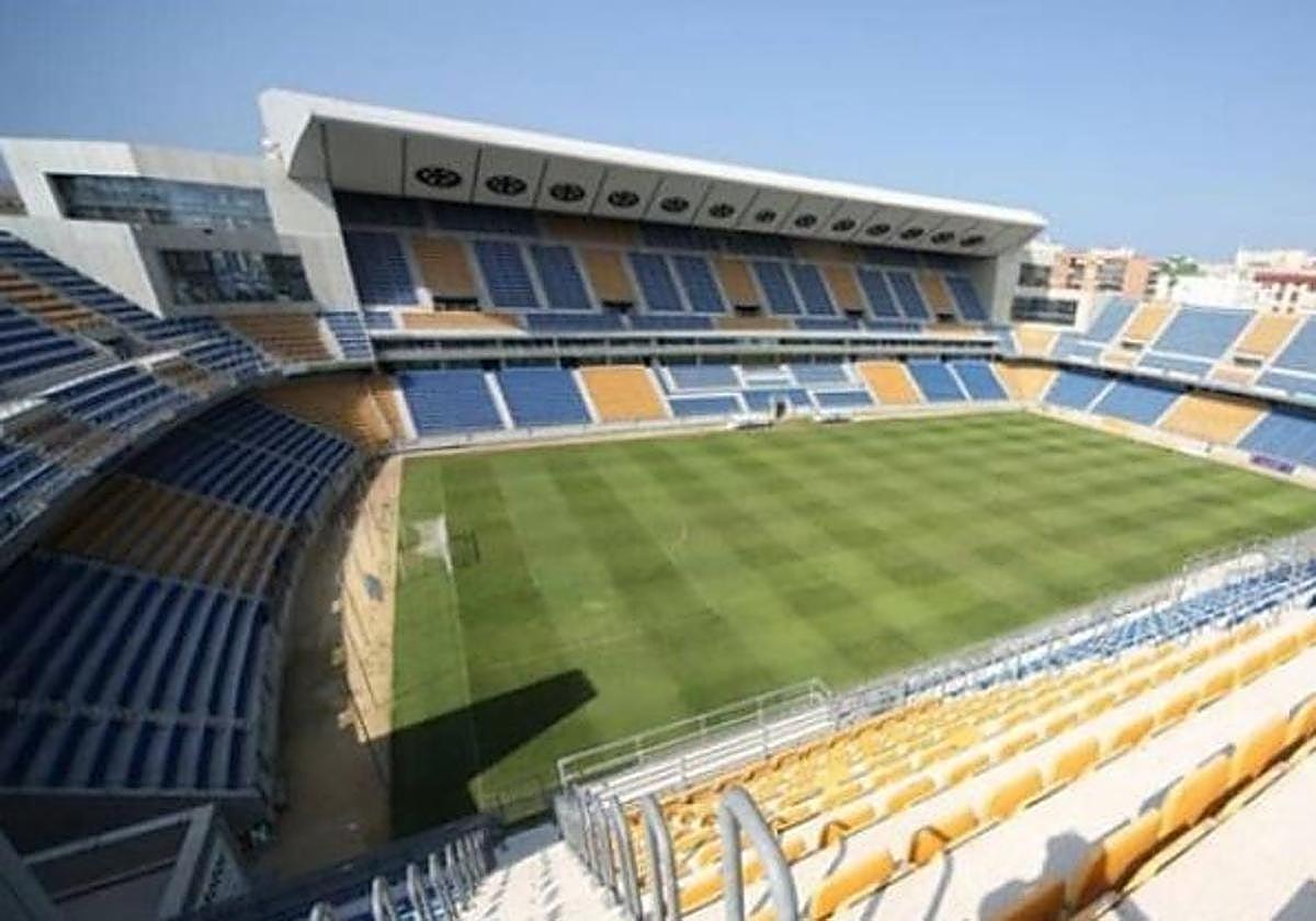 Interior del estadio gaditano