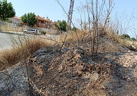 Un policía local de Nambroca apaga  un incendio con seis extintores