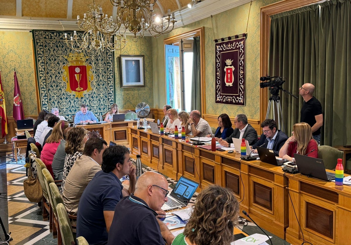 Darío Dolz durante su intervención ante el pleno del consistorio