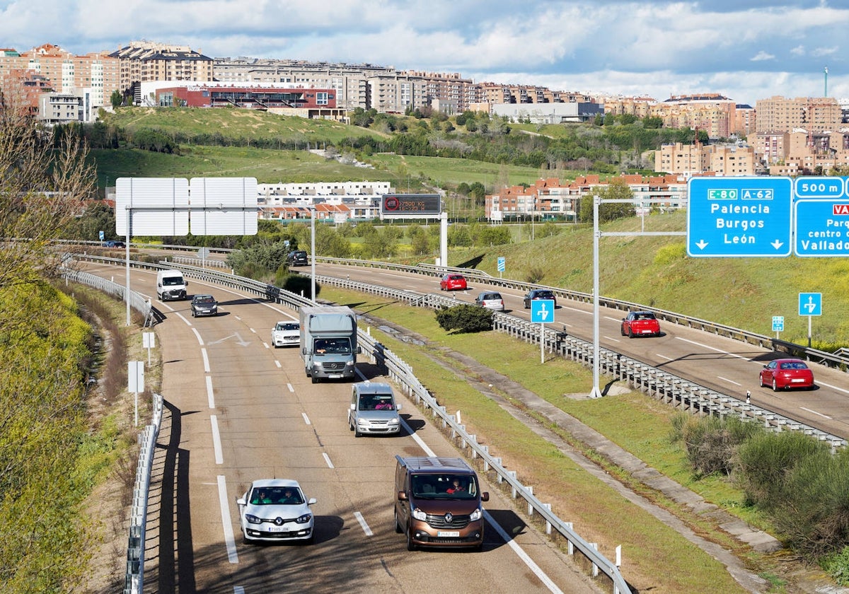 Tráfico en la A-62, en la provincia de Valladolid