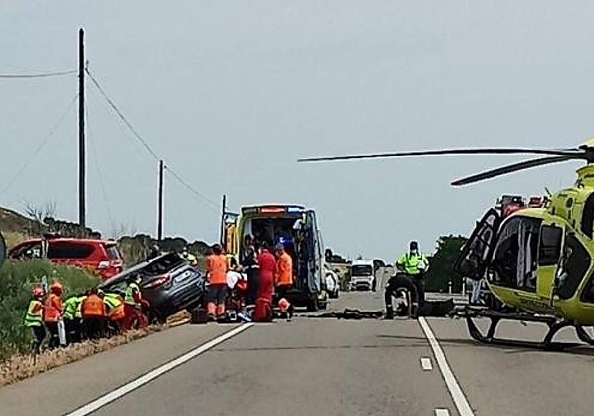 Imagen de archivo de un accidente en una carretera de Granada