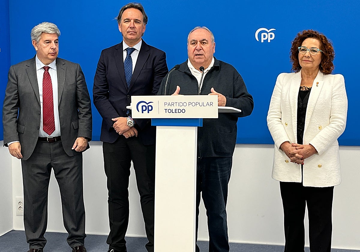 De la Rosa, Pérez, Tirado y Riolobos en su comparfencia de este miércoles