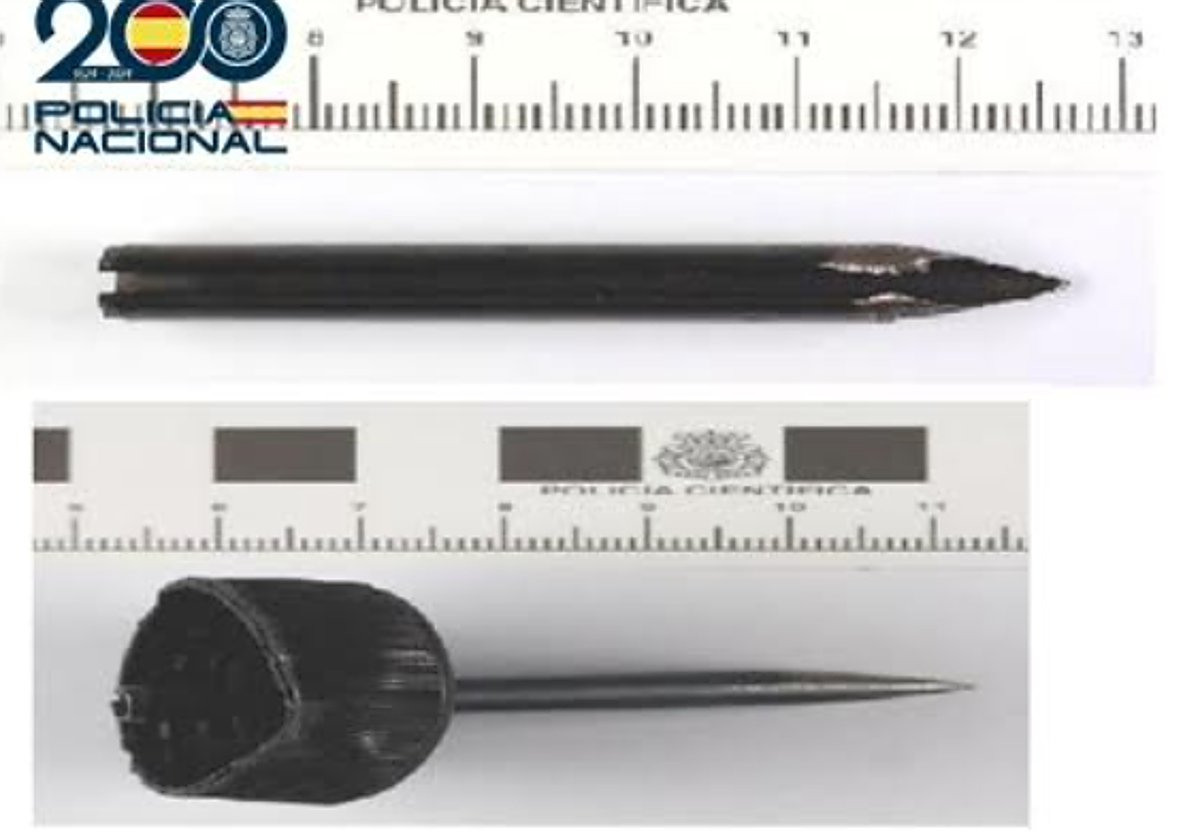 Herramienta utilizada para cometer los robos mediante el método del pinchazo