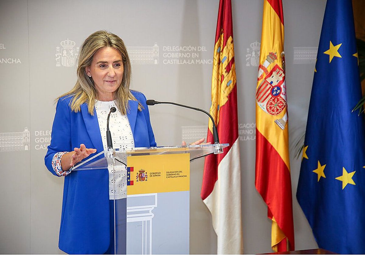 Milagros Tolón durante una comparecencia ante los medios de comunicación