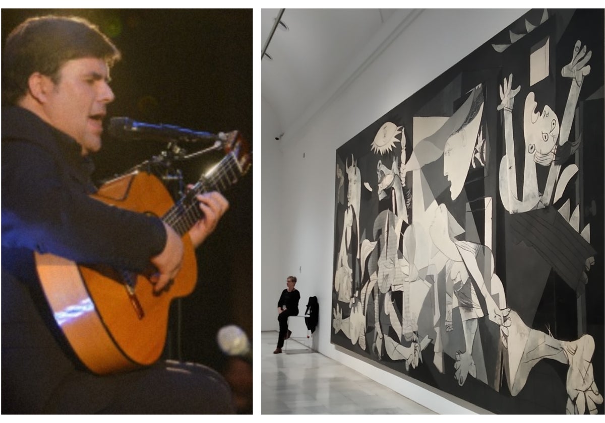 Ricardo Fernández del Moral y el mural del 'Guernica' en el Museo Nacional Reina Sofía