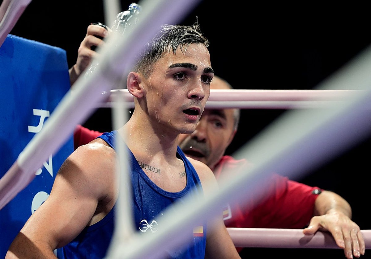 El boxeador cordobés Rafa Lozano Jr. durante su participación en París 2024