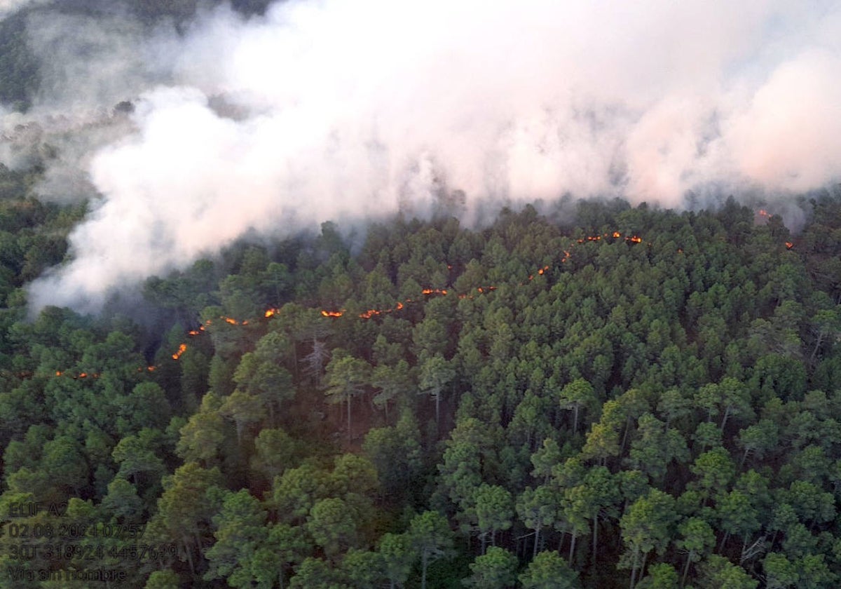 Incendio en El Hornillo, en Ávila