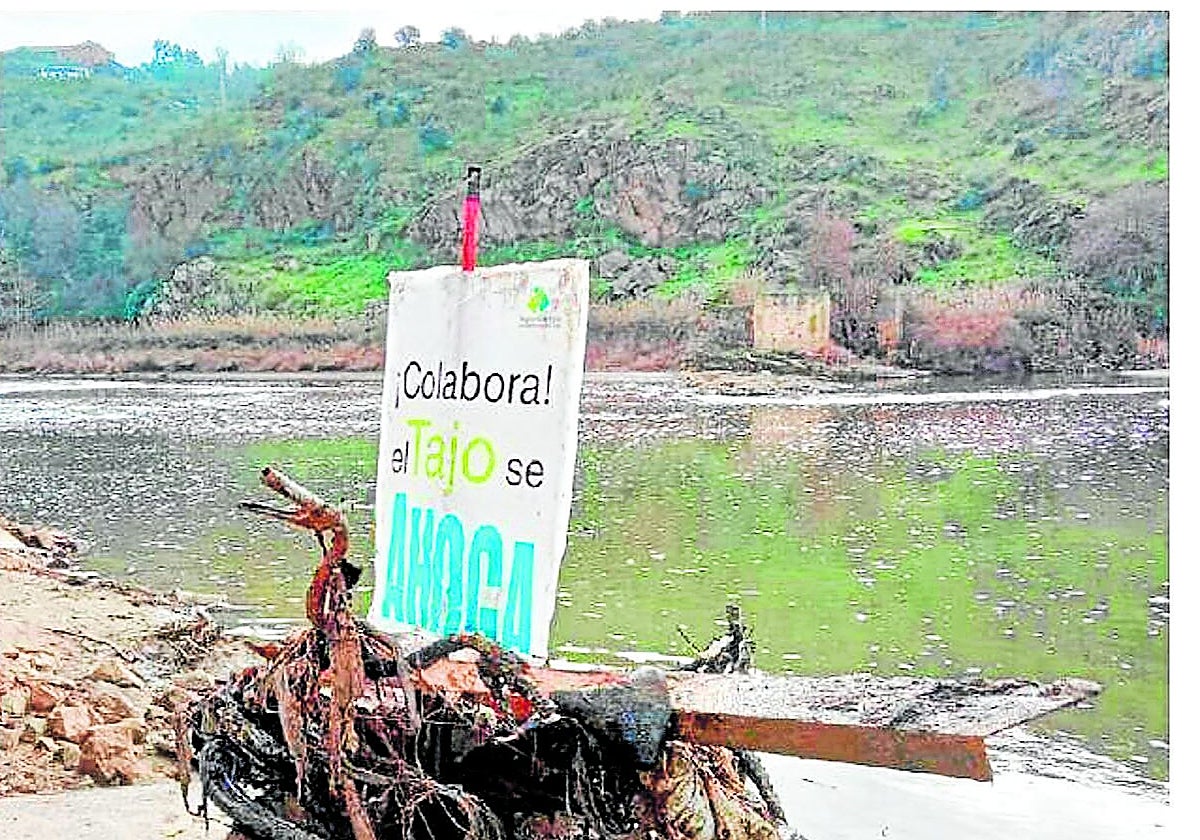 Estado del río Tajo a su paso por Toledo