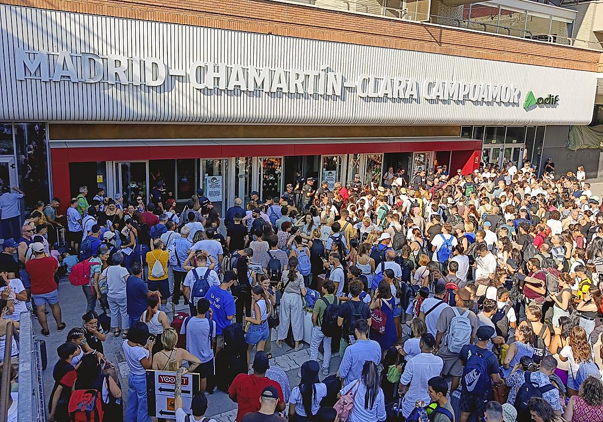 Caos en la estación de Chamartín