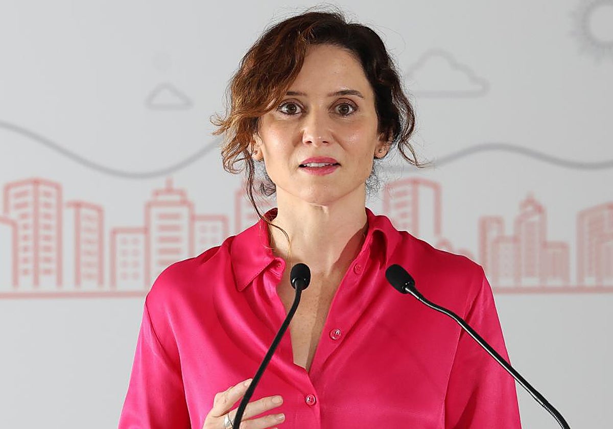 La presidenta madrileña, Isabel Díaz Ayuso