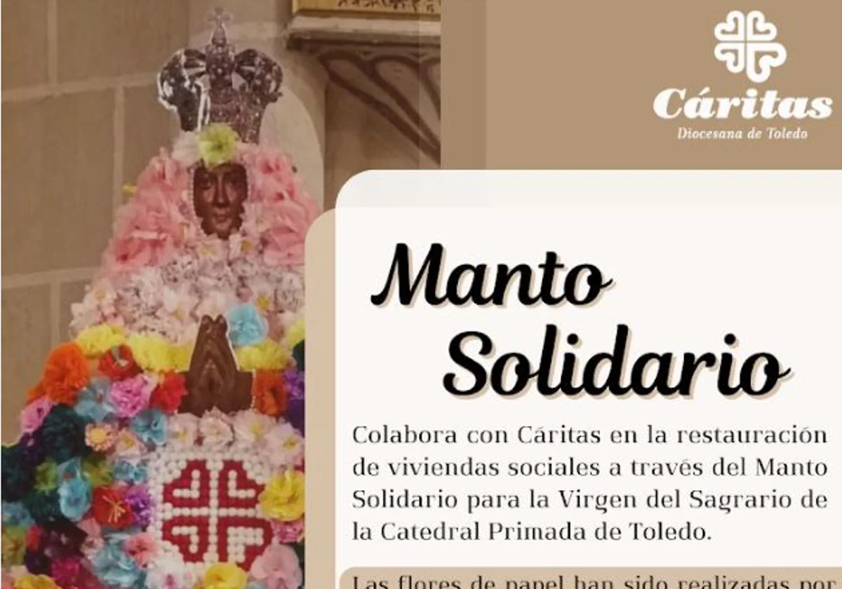 Cáritas y la catedral de Toledo impulsan el manto solidario en honor a la Virgen del Sagrario