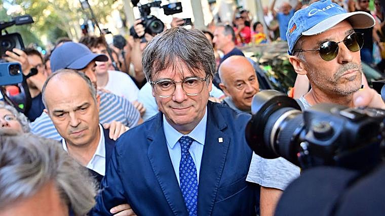 Puigdemont, en su vuelta a España