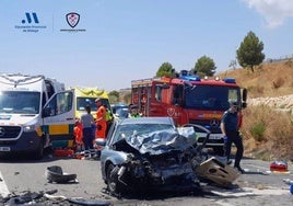 Cinco heridos en un accidente de tráfico en Casabermeja, donde ya murieron cuatro personas hace una semana