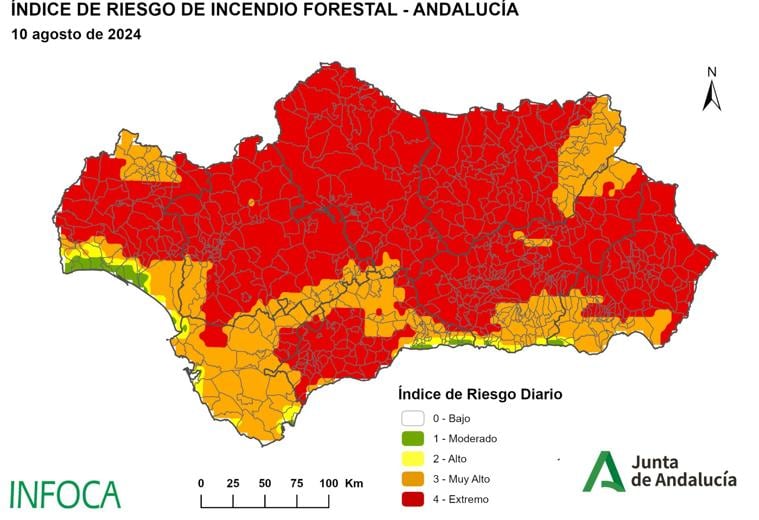 Alerta roja en Córdoba: la ola de calor pone a toda la provincia en riesgo extremo de incendios