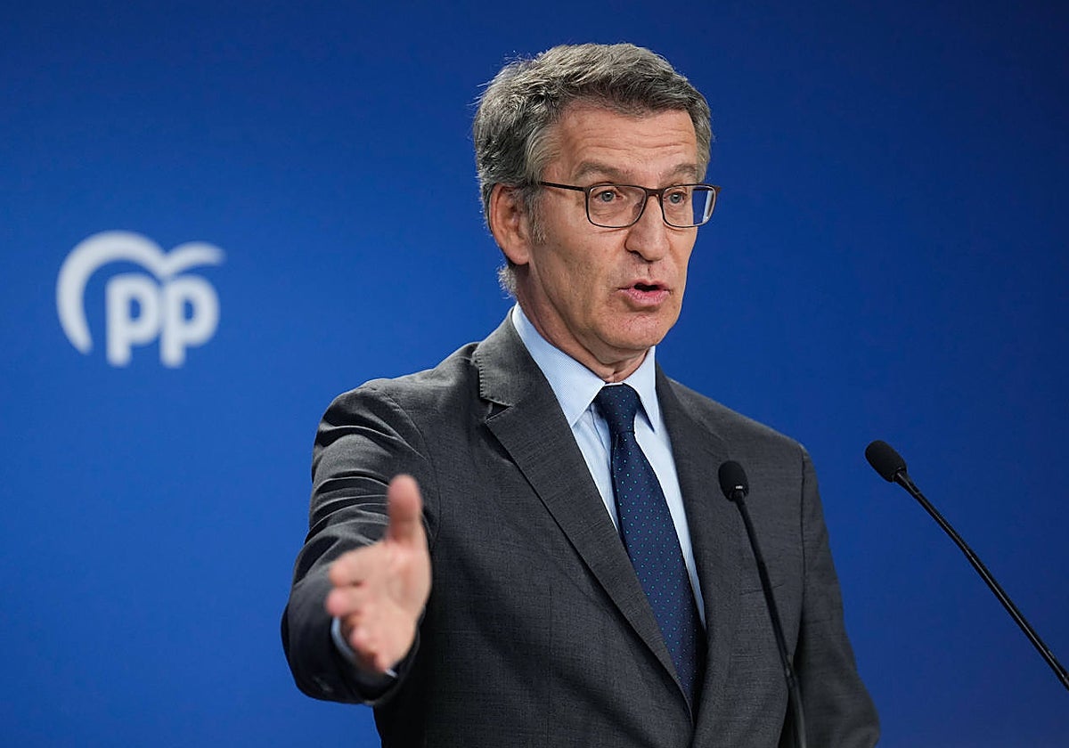 El líder del Partido Popular, Alberto Núñez Feijóo