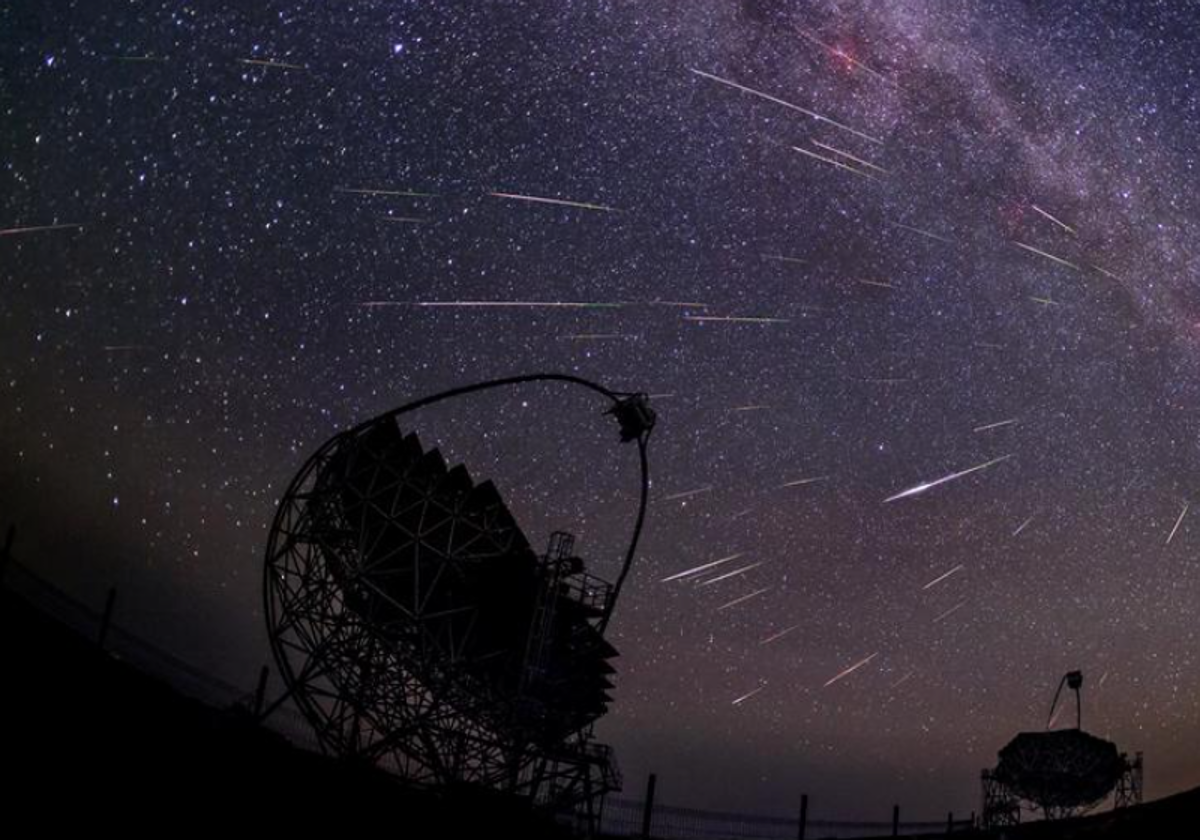 Perseidas en el Observatorio del Roque de los Muchachos con los telescopios MAGIC