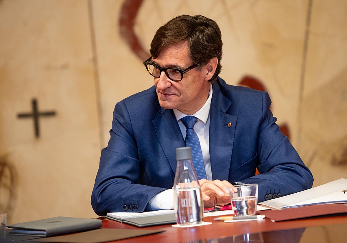 El president de la Generalitat, Salvador Illa, durante el primer Consell Executiu del Govern