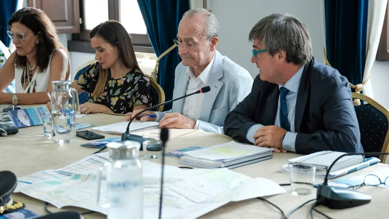 El alcalde de Málaga, Francisco de la Torre, durante la reunión de la Junta Local de Seguridad