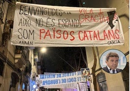 Mazón exige la retirada de un cartel en Barcelona que alude a los «países catalanes»: «Un insulto supremacista»