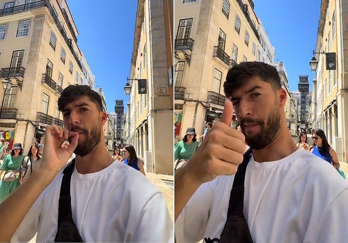 Imágenes del vídeo de Carlos García en TikTok