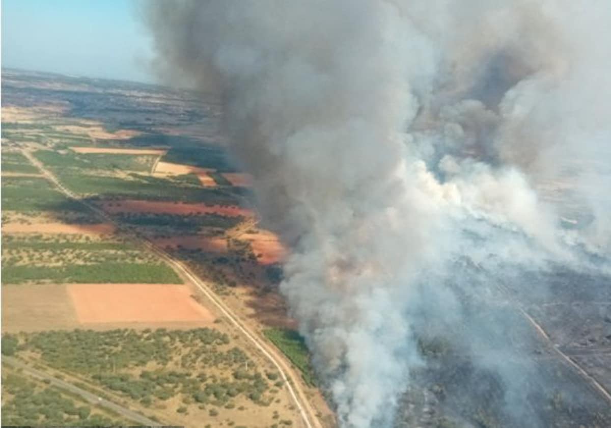 Incendio registrado este lunes en la localidad leonesa de Castrillo de los Polvazares