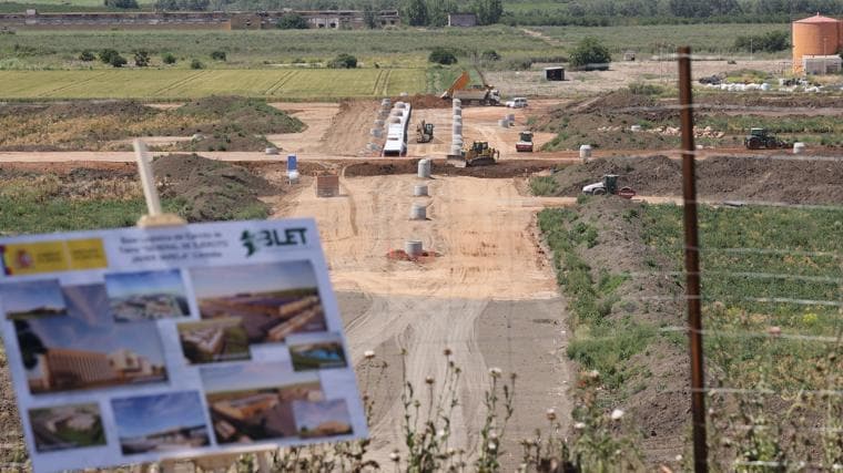 Obras de urbanización de la Base Logística del Ejército de Tierra