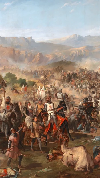 Cuadro sobre la batalla de las Navas de Tolosa, por Francisco de Paula Van Halen