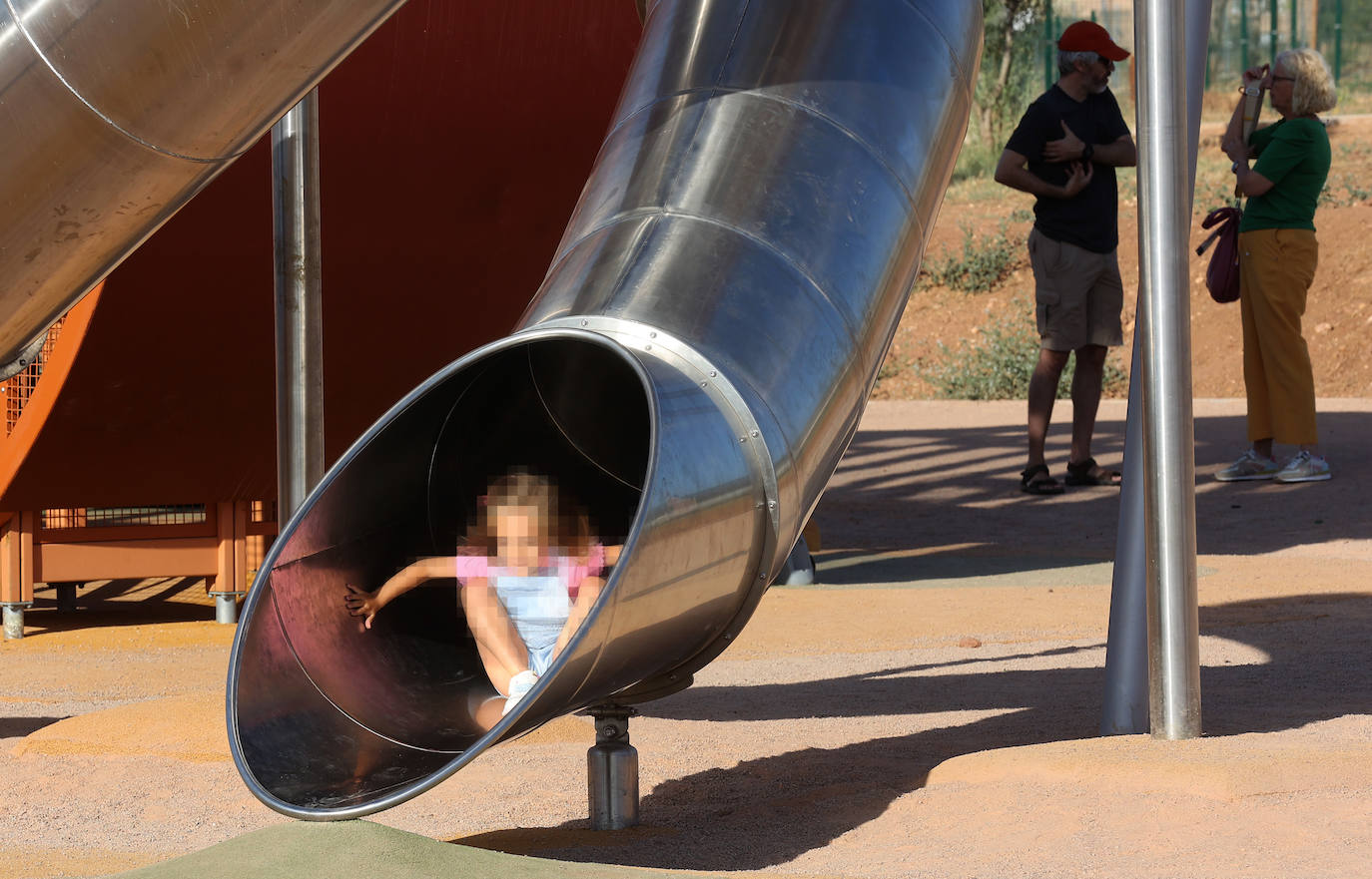 El flamenco tobogán que hace las delicias de los más pequeños en Córdoba