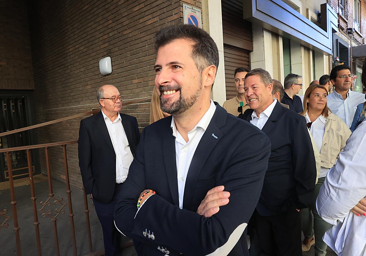 Tudanca, este sábado a su llegada a Ferraz