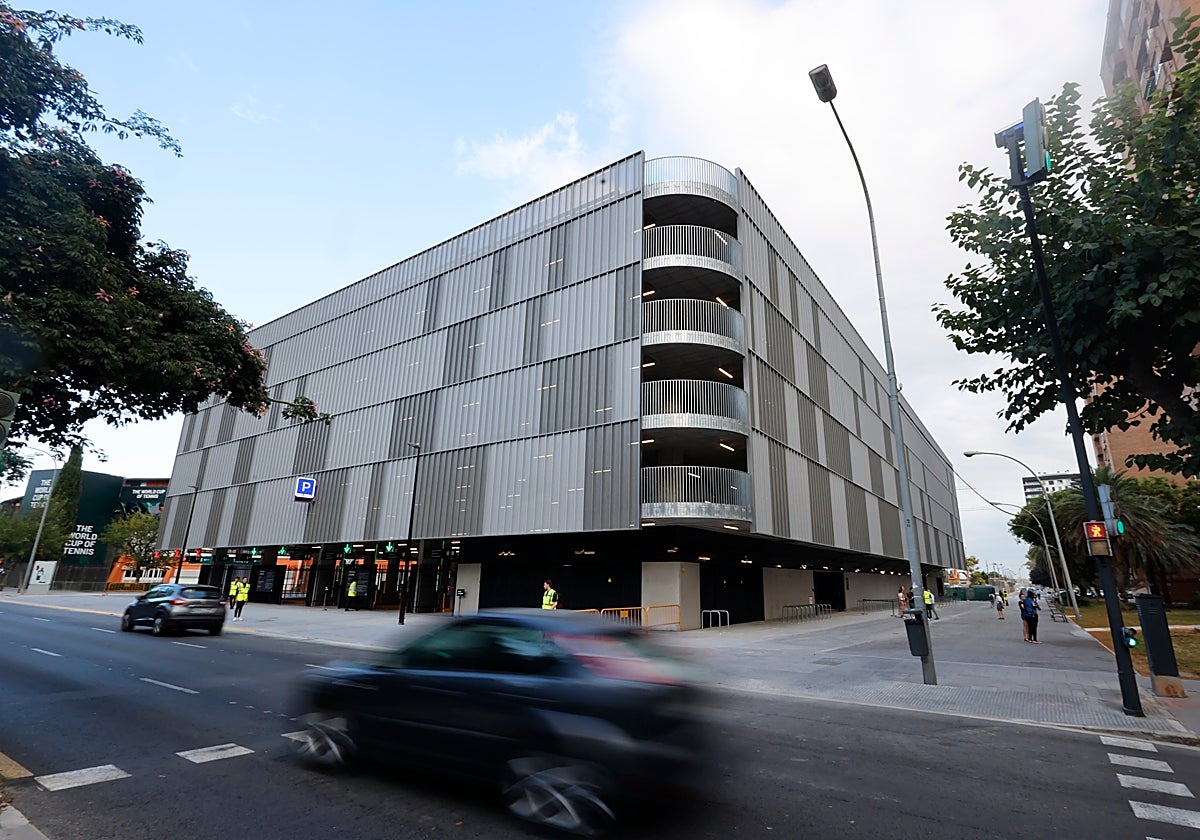Imagen del nuevo parking del Roig Arena, en Valencia
