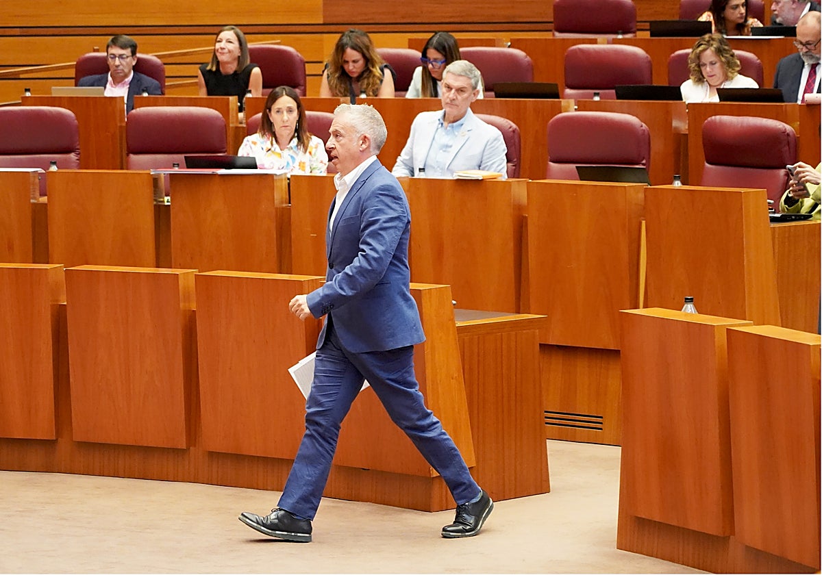 El procurador de Soria ¡Ya! Ángel Ceña, este miércoles en las Cortes