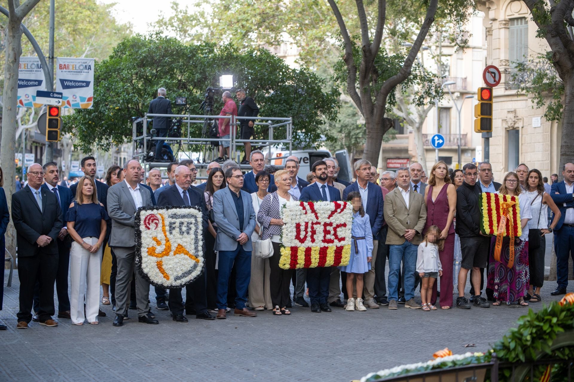 El presidente de la Federación Catalana de Fútbol, Joan Soteras, tampoco se ha querido perder este bonito acto