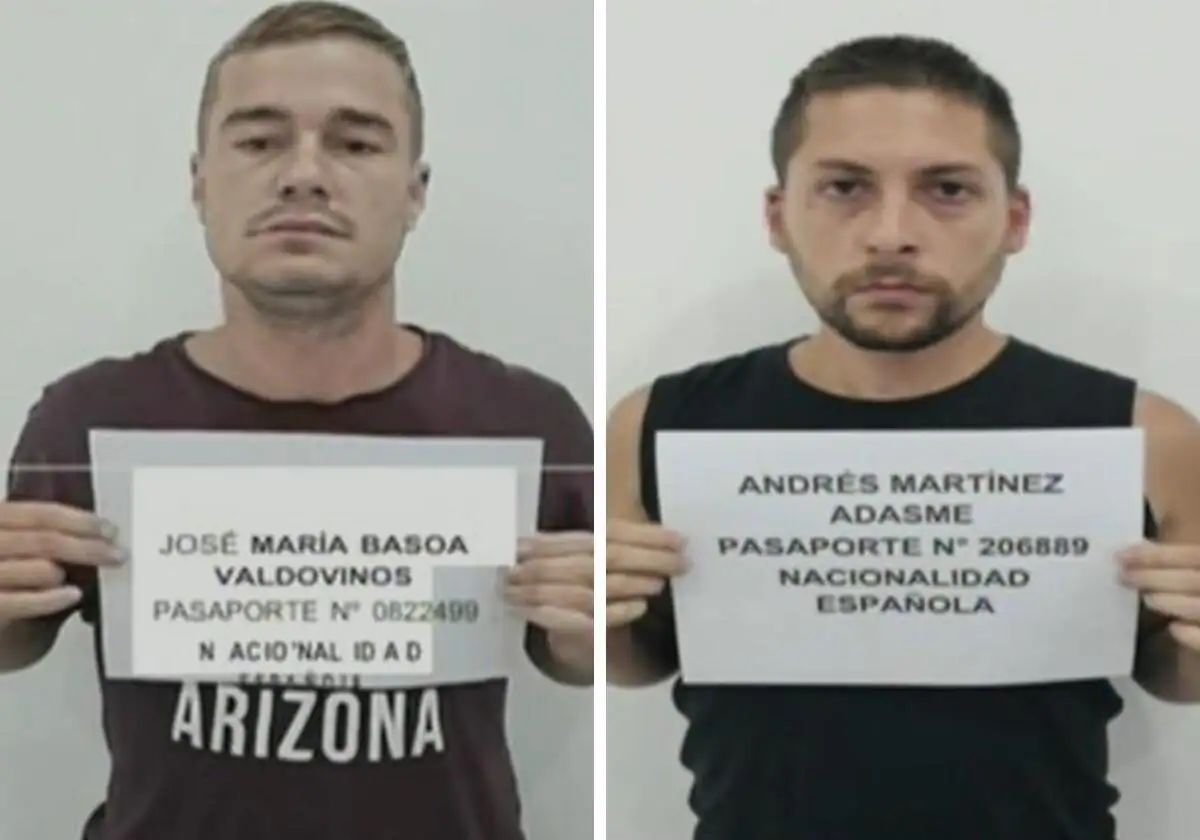 Imagen de los dos españoles detenidos.