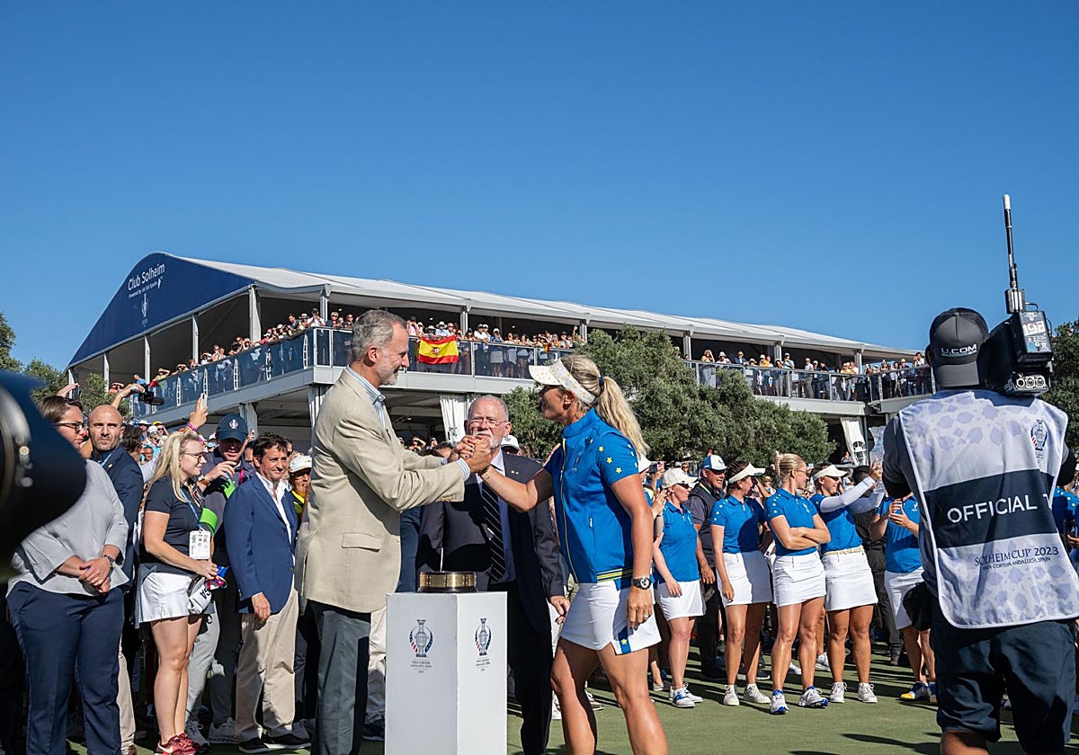 El Rey Felipe VI durante la celebración de la Solheim Cup en la Costa del Sol