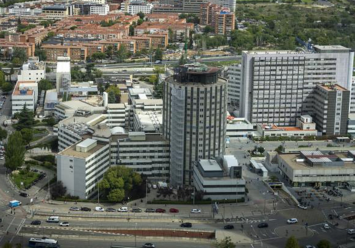 Vista aérea del Hospital La Paz