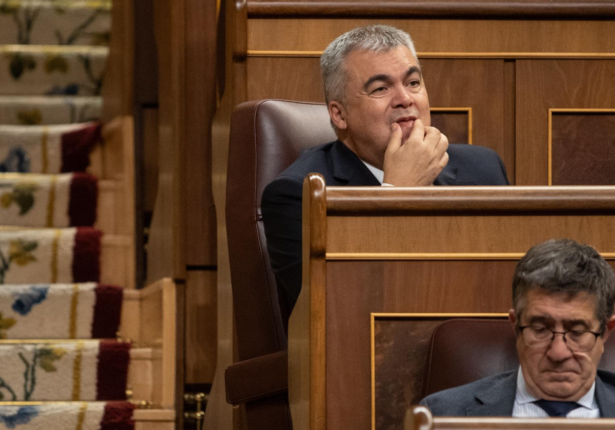 Santos Cerdán y Patxi López, en el Congreso de los Diputados, en una sesión de este mes