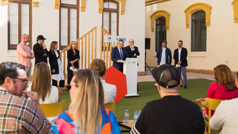 El presidente de la Diputación de Málaga, Francisco Salado, este miércoles durante la presentación del programa de actividades de La Térmica