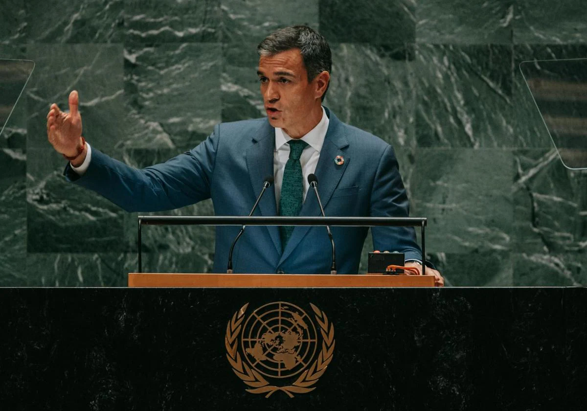 El presidente del Gobierno, Pedro Sánchez, en la Asamblea General de la ONU