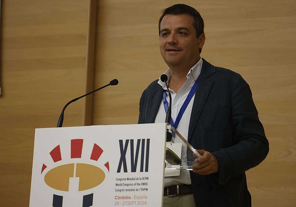 El alcalde, interviniendo en una de las sesiones del Congreso de las Ciudades Patrimonio